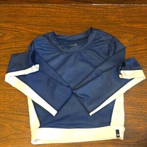 Navy and white crop top